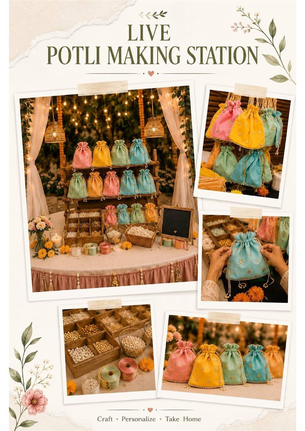 Potli Making Live Carnival Stall — Carnival Artist wedding stall by Rajasthan Event Management